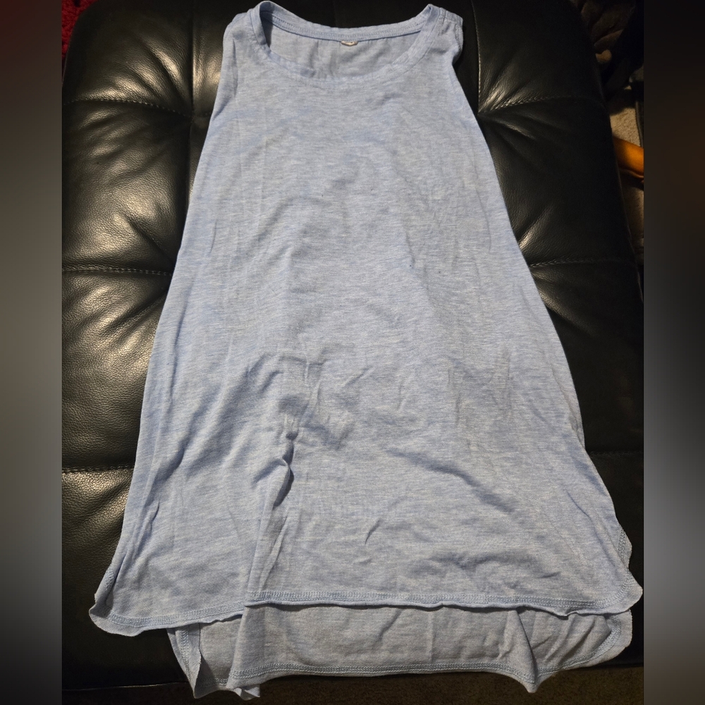 Light Blue Tank Top With Open Sides
